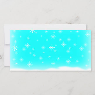 SNOWFLAKES BABYBLUE HOLIDAY CARD