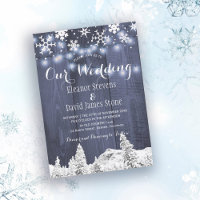 Snowflakes barn wood winter wonderland wedding