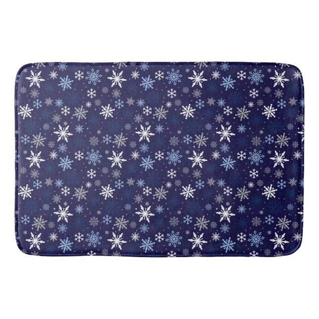 Snowflakes  bath mat (Front)