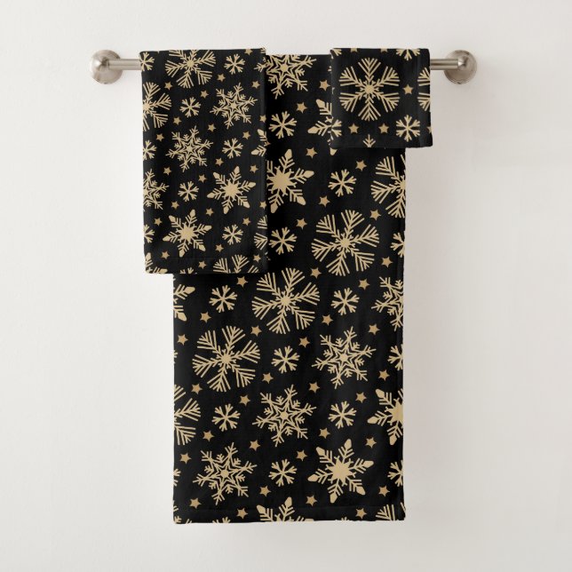 Snowflakes Bath Towel Set (Insitu)
