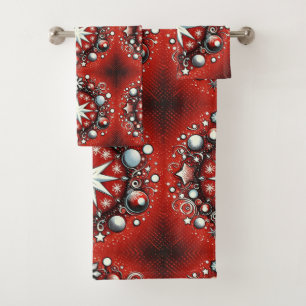 Snowflakes bath towel set