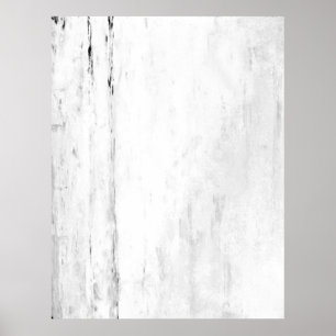 'Snowflakes' Black and White Abstract Art Poster