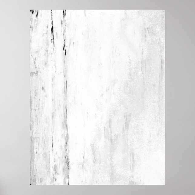 'Snowflakes' Black and White Abstract Art Poster (Front)