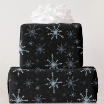 Snowflakes Black Dark Christmas Winter Yule
