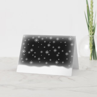 SNOWFLAKES BLACK HOLIDAY CARD