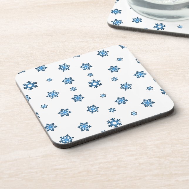 Snowflakes (Blue & Black) Coaster (Left Side)