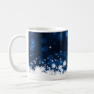 Snowflakes - Blue Coffee Mug