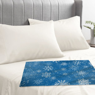 Snowflakes Blue Pillowcase