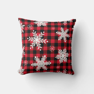 Snowflakes & Buffalo Plaid: Winter Charm Cushion