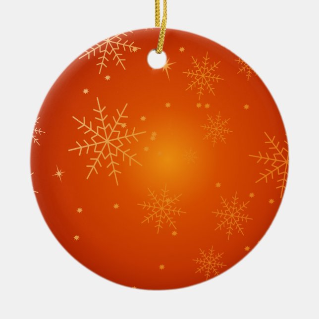 Snowflakes Ceramic Tree Decoration (Front)