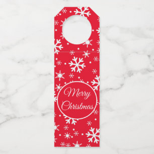 Snowflakes Christmas Bottle Hanger Tag
