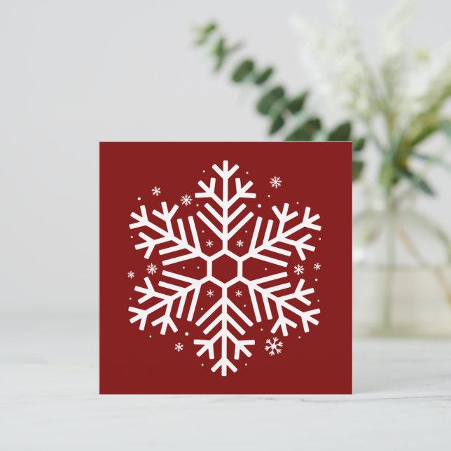 Snowflakes Christmas Gifts Winter Xmas Family Holiday Card (Standing Front)