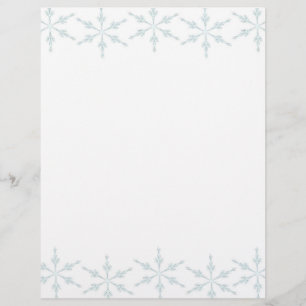 Snowflakes Christmas Letter Paper