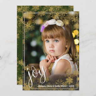 Snowflakes Christmas Photo Holiday Card