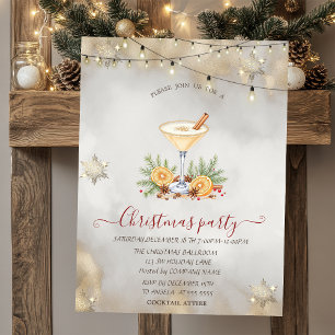 Snowflakes,Christmas Pine Tree Lights Company Inv Invitation