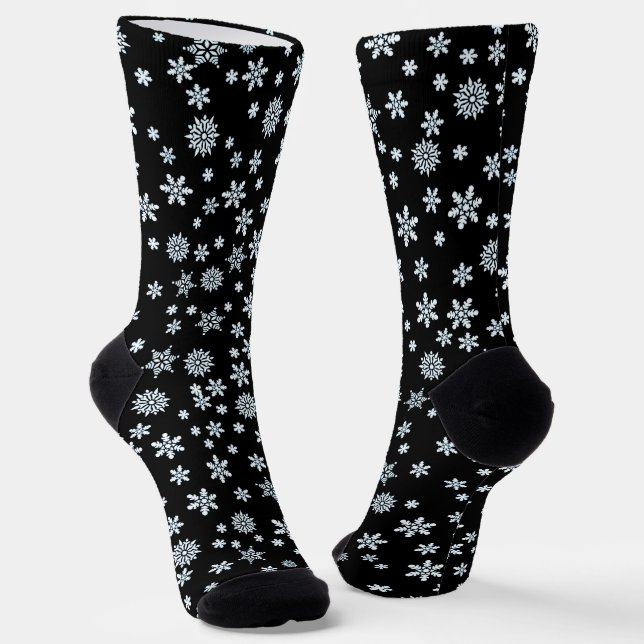 Snowflakes Christmas Socks (Angled)