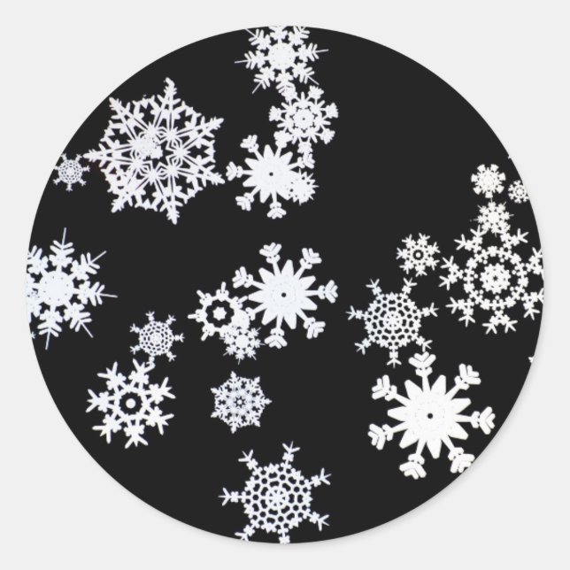 Snowflakes Christmas Stickers (Front)