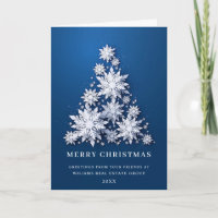 Snowflakes Christmas Tree Corporate Greeting