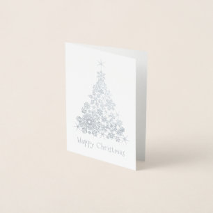 Snowflakes Christmas tree Foil Card