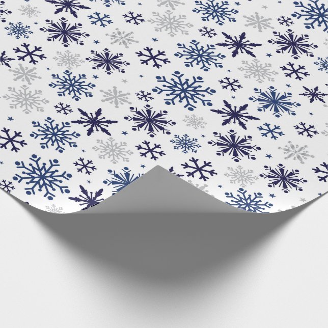Snowflakes Christmas Wrapping Paper (Corner)