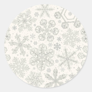 Snowflakes Classic Round Sticker