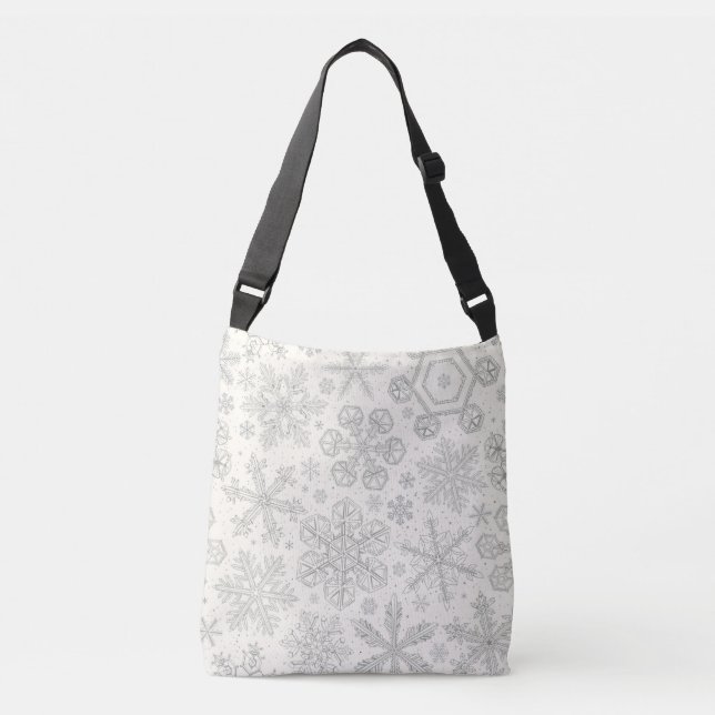 Snowflakes Crossbody Bag (Front)