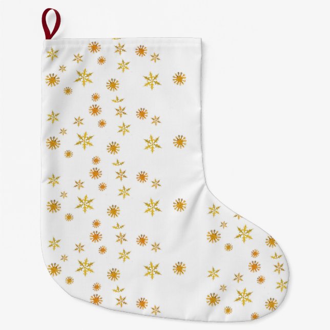 Snowflakes Custom Christmas Stocking (Front)