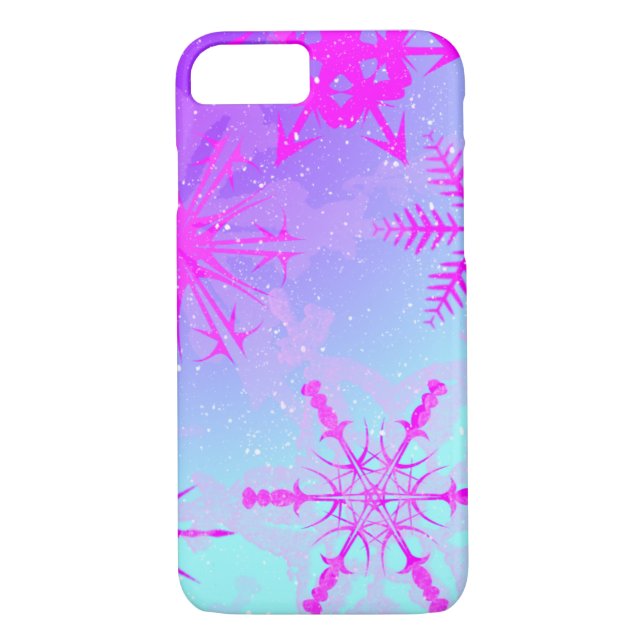 Snowflakes Dancing From Afar iPhone Case (Back)