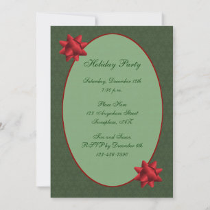 Snowflakes Elegant Christmas Holiday Invitation