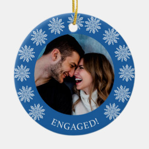 Snowflakes Engaged Ornament