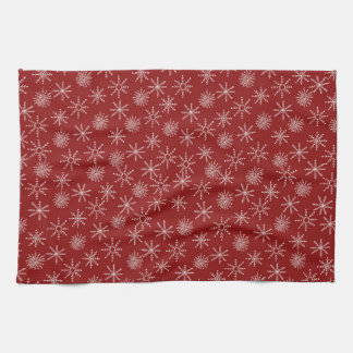 Snowflakes festive Christmas Tea Towel