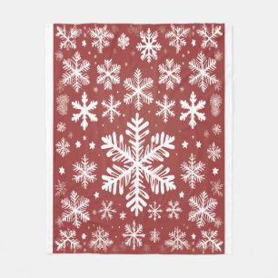Snowflakes fleece blanket