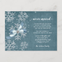 Snowflakes Flurries Holiday Moving Announcement