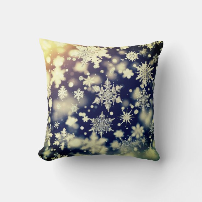Snowflakes / Fluttering / Rocoleta Cushion (Front)