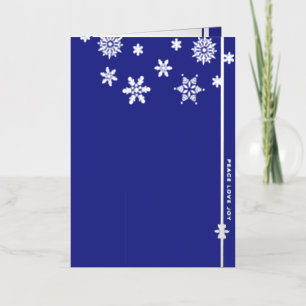 Snowflakes Folded Foil Holiday Card