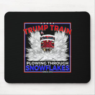 Snowflakes For President Trump! Maga Trump Train 2 Mouse Mat