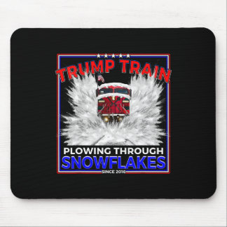 Snowflakes For President Trump! Maga Trump Train 2 Mouse Mat