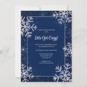 Snowflakes Frame Invitation