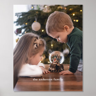 Snowflakes Frame Personalised Photo Foil Prints