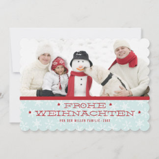 Snowflakes | German Holiday Photo Card