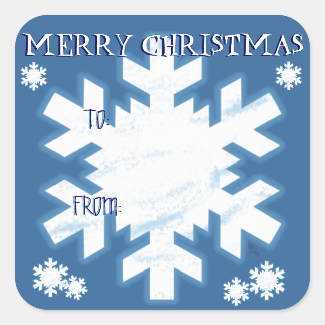 Snowflakes Gift Label (Front)