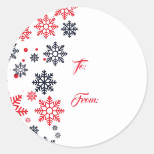 Snowflakes Gift Tag Stickers