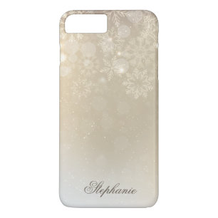 Snowflakes Gold Personalised Holiday Phone Case