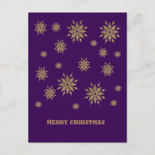 snowflakes,golden snowflakes, postcard