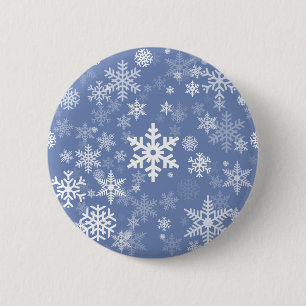 Snowflakes Graphic Customise Colour Background on  6 Cm Round Badge