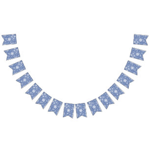 Snowflakes Graphic Customise Colour Background on  Bunting