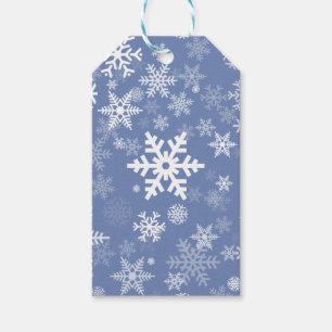 Snowflakes Graphic Customise Colour Background on Gift Tags