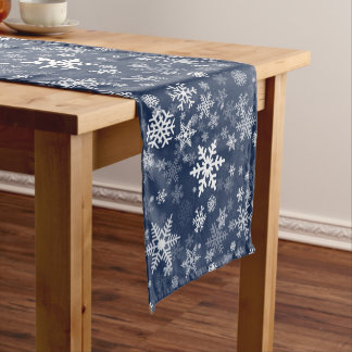 Snowflakes Graphic Customise Colour Background on  Medium Table Runner