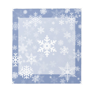Snowflakes Graphic Customise Colour Background on Notepad