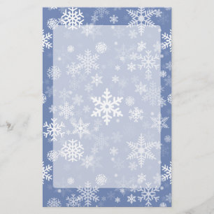 Snowflakes Graphic Customise Colour Background on Stationery